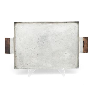 Björn Trägårdh, a rectangular pewter tray, model nr A 1206, Firma Svenskt Tenn, Stockholm 1932.