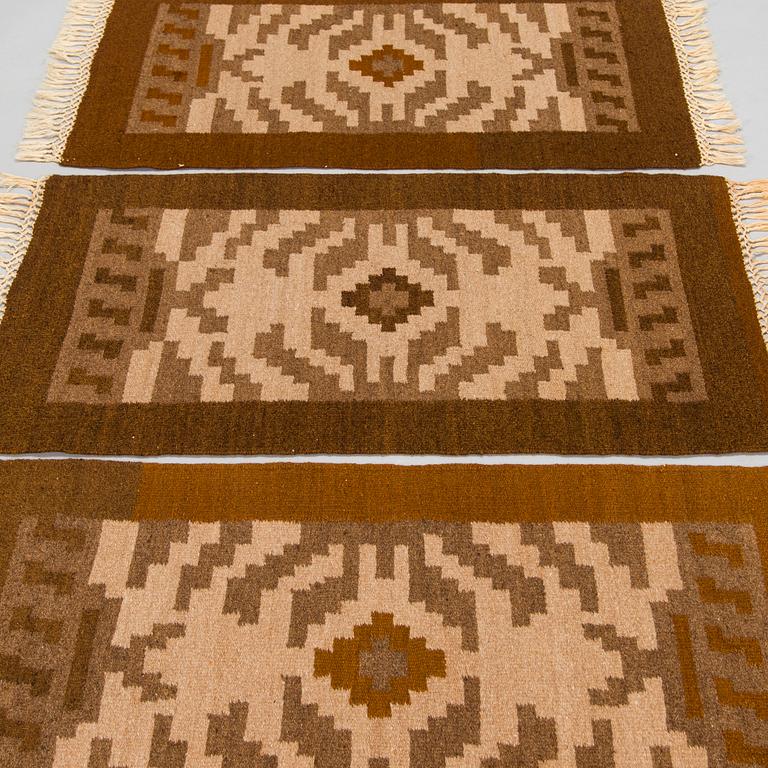Greta Strandberg, 1920s flat weave carpets 1+3 for The Friends of Finnish Handicraft. Circa 300 x 190 and 100 x 60 cm.