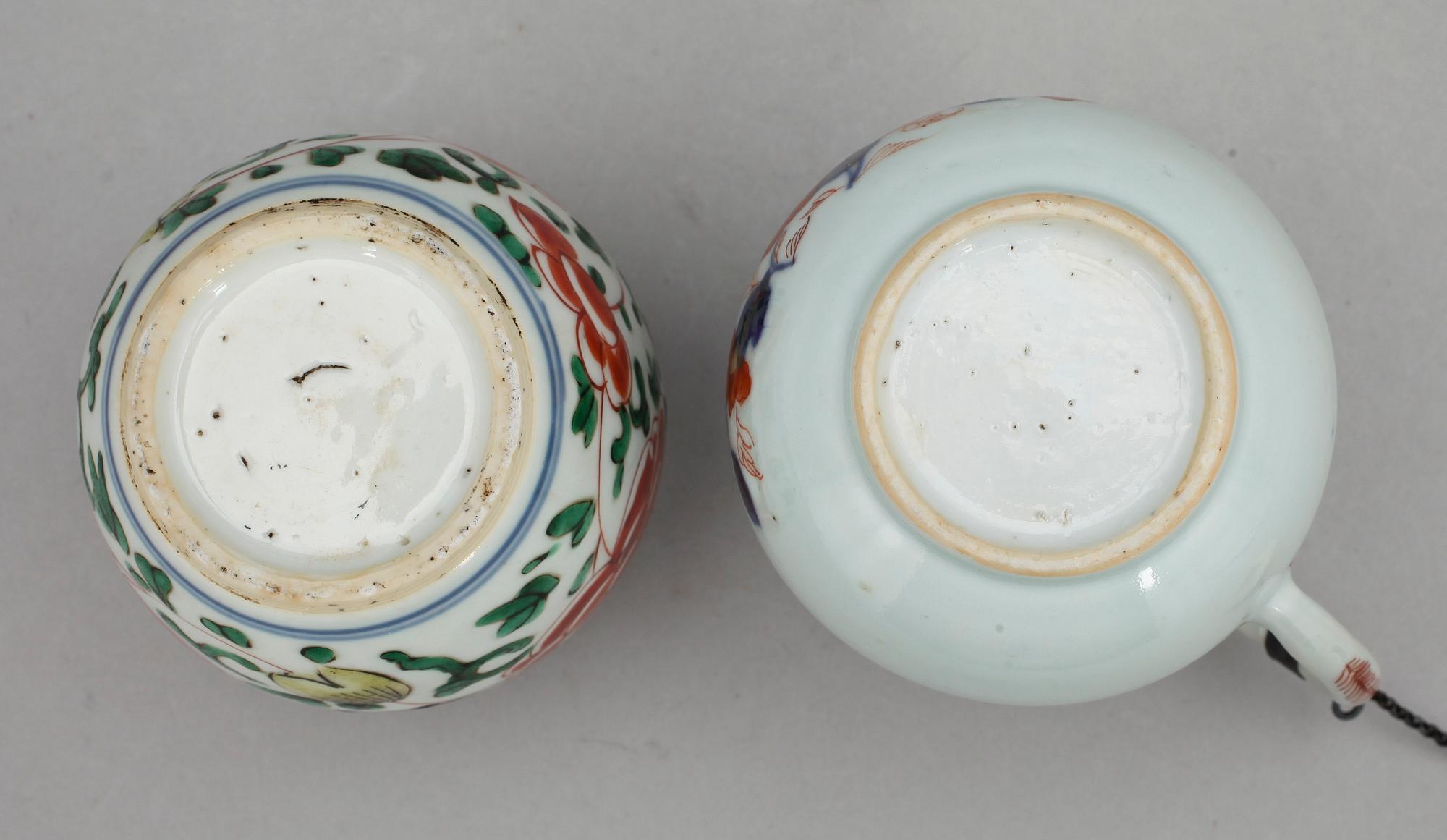 BOJAN sat KANNA, porslin, Kina, kangxi, transition (1620-1722).