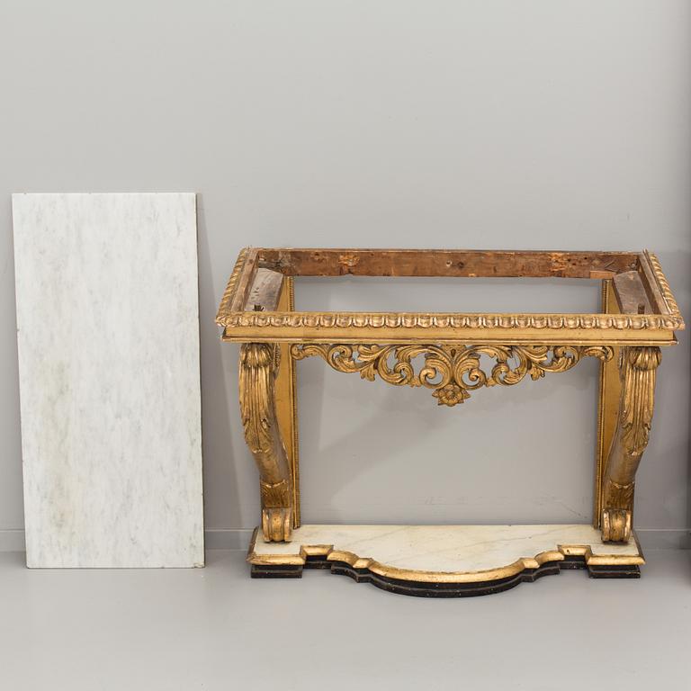 AN EMPIRE MIRROR AND CONSOLE TABLE early 1800's.