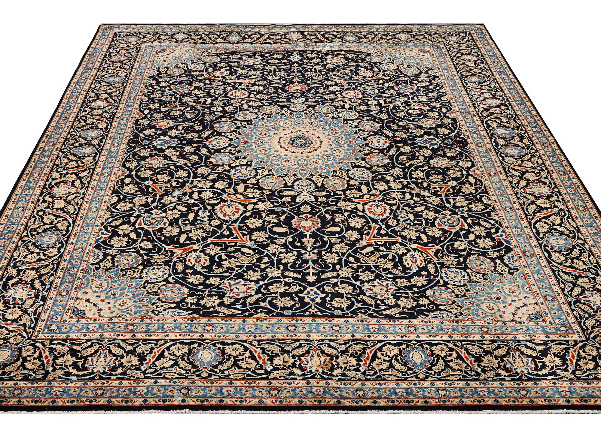 A Kashan carpet, c. 397 x 300 cm.