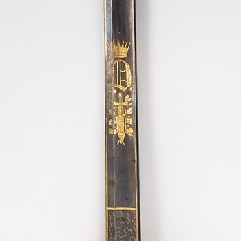 Värja, svensk, för infanteriofficer, 1800-talets första hälft.