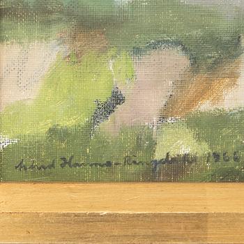 Astrid Harms-Ringdahl, Fishing shed and boat, motif from Österlen.