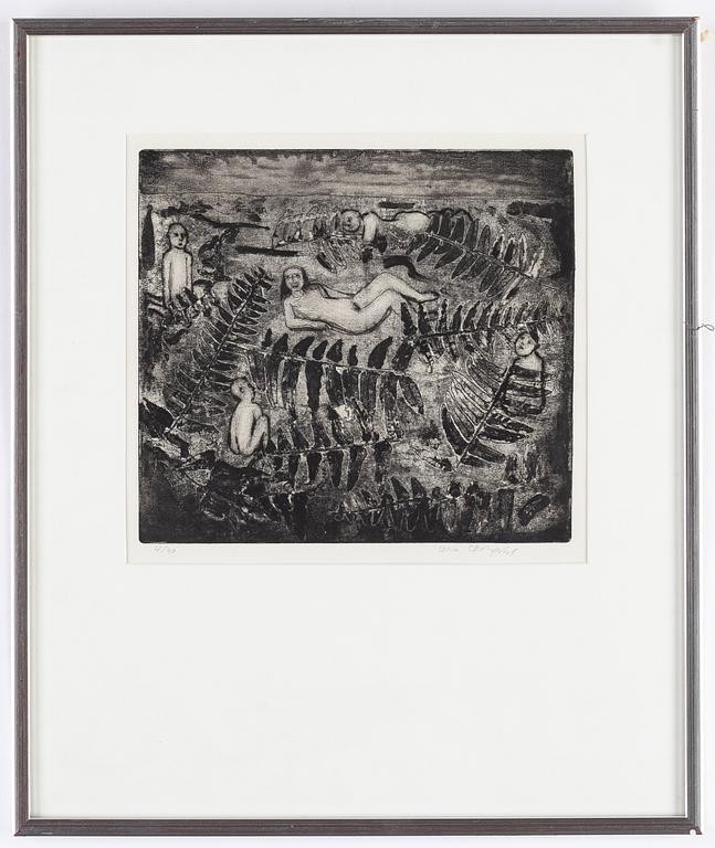 Lena Cronqvist, etching, signed 4/40.