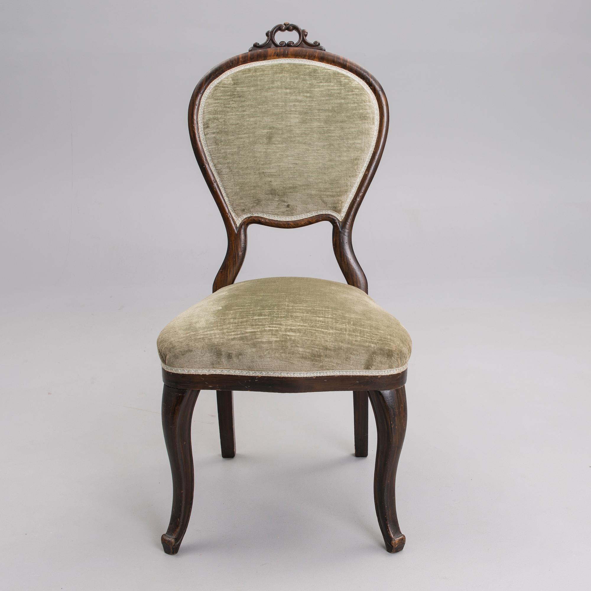 TUOLI, rokokootyylinen, 1860-80-luku.