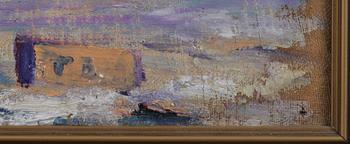 OKÄND KONSTNÄR, olja på duk, monogramsign TB.