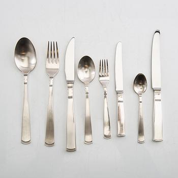 Jacob Ängman, Cutlery approx. 97 dlr "Rosenholm" silver GAB 1990s.