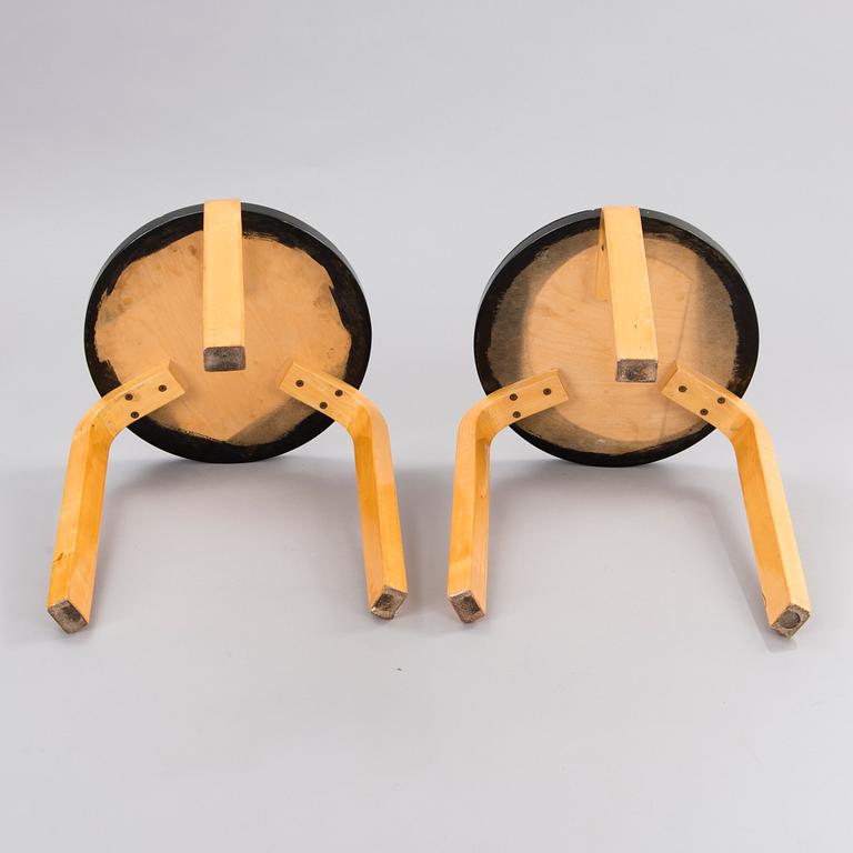 Two Mid 20th Century '60' stools for Artek.