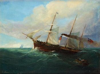 362. Marcus Larsson, Steamboat in distress.
