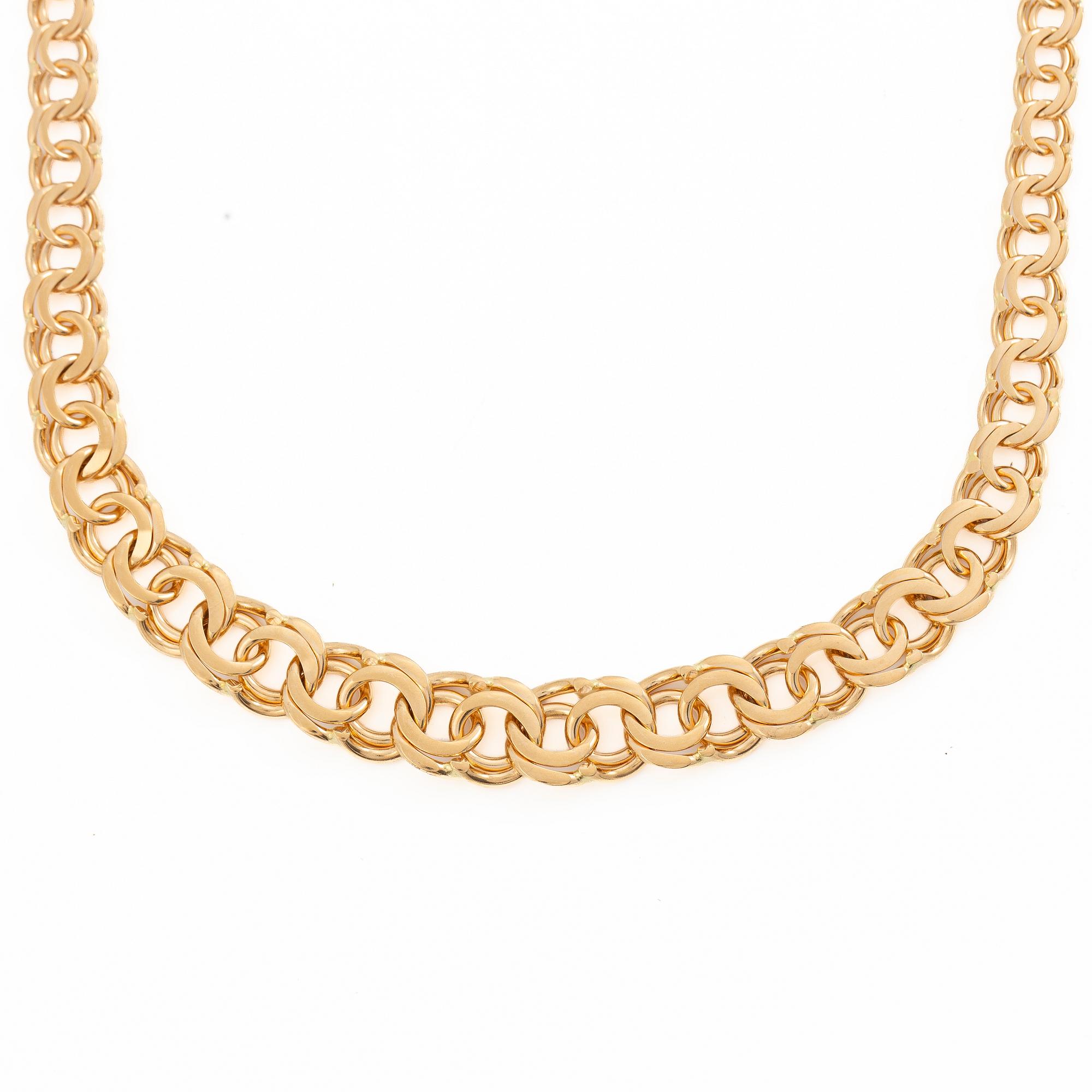 Collier 18K guld, doserad bismarck.