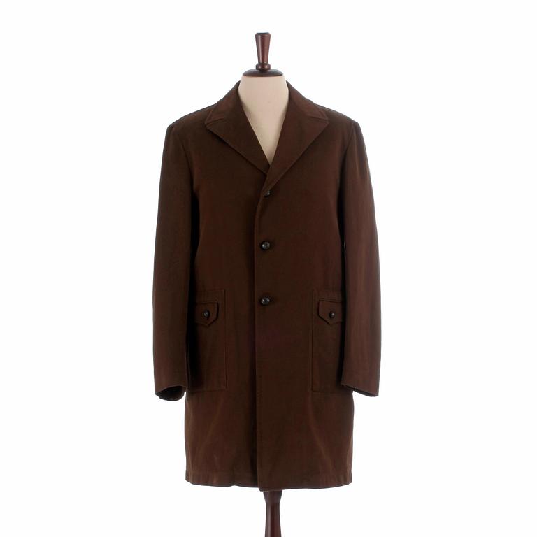 LUND & LUND, a brown cotton jacket, size 50.