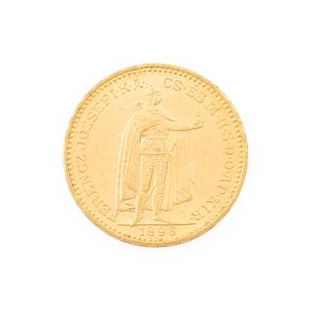 Gold coin, Hungary, 20 Korona, 1898.