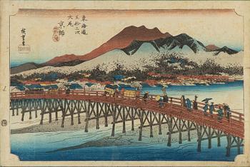 Ando Utagawa Hiroshige, woodblock print.