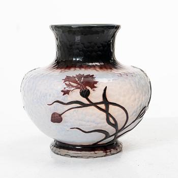 Daum Frères, an Art Nouveau vase, Nancy, France, early 20th Century.