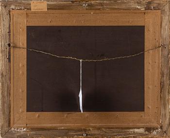 ANDRÁS GOMBÁR, öljy levylle, signeerattu.