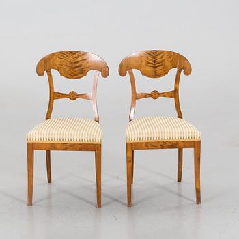 2 pcs of chairs, mid 19th century, Karl Johan,