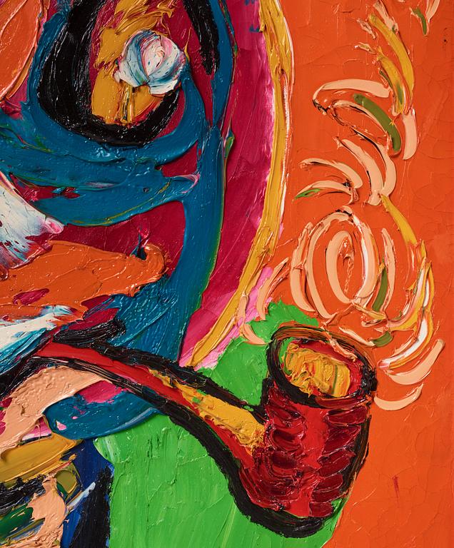 Karel Appel, ”Femme a la pipe”.