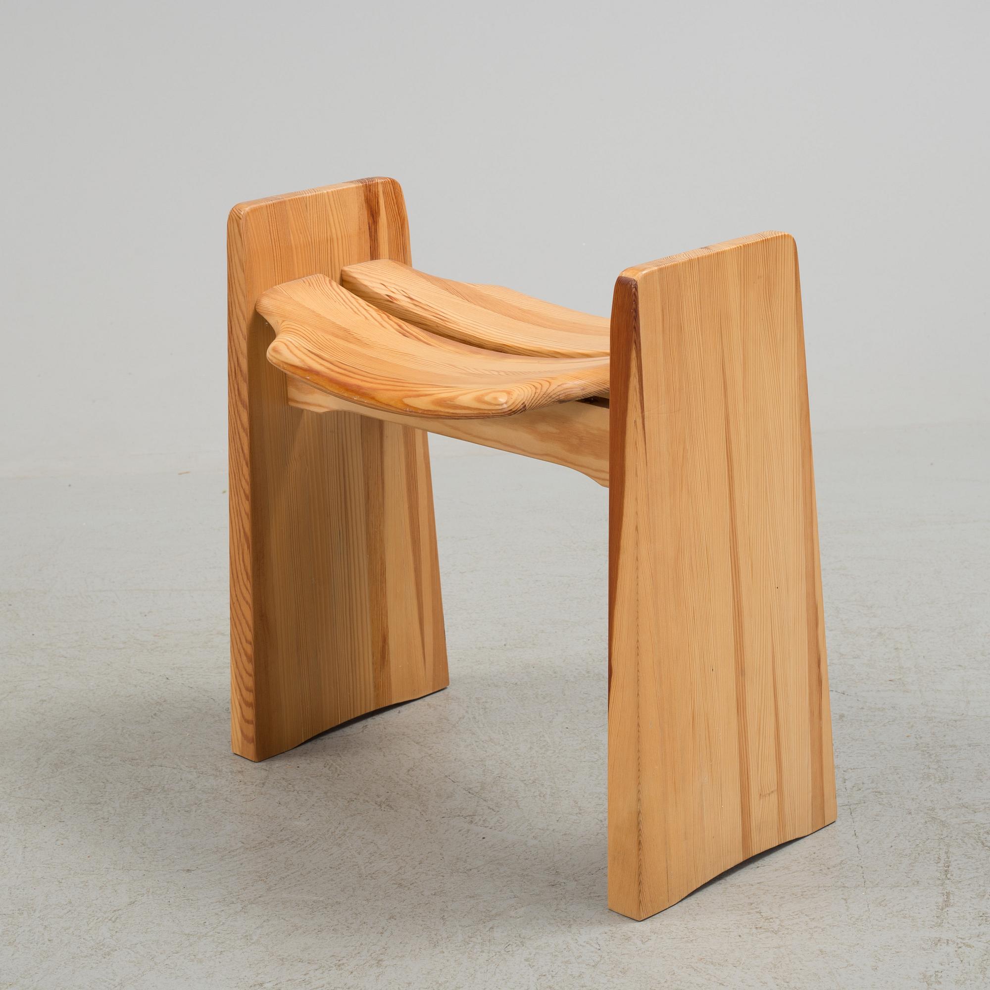 GILBERT MARKLUND, a pine stool from Furusnickarn AB, designed in 1969.
