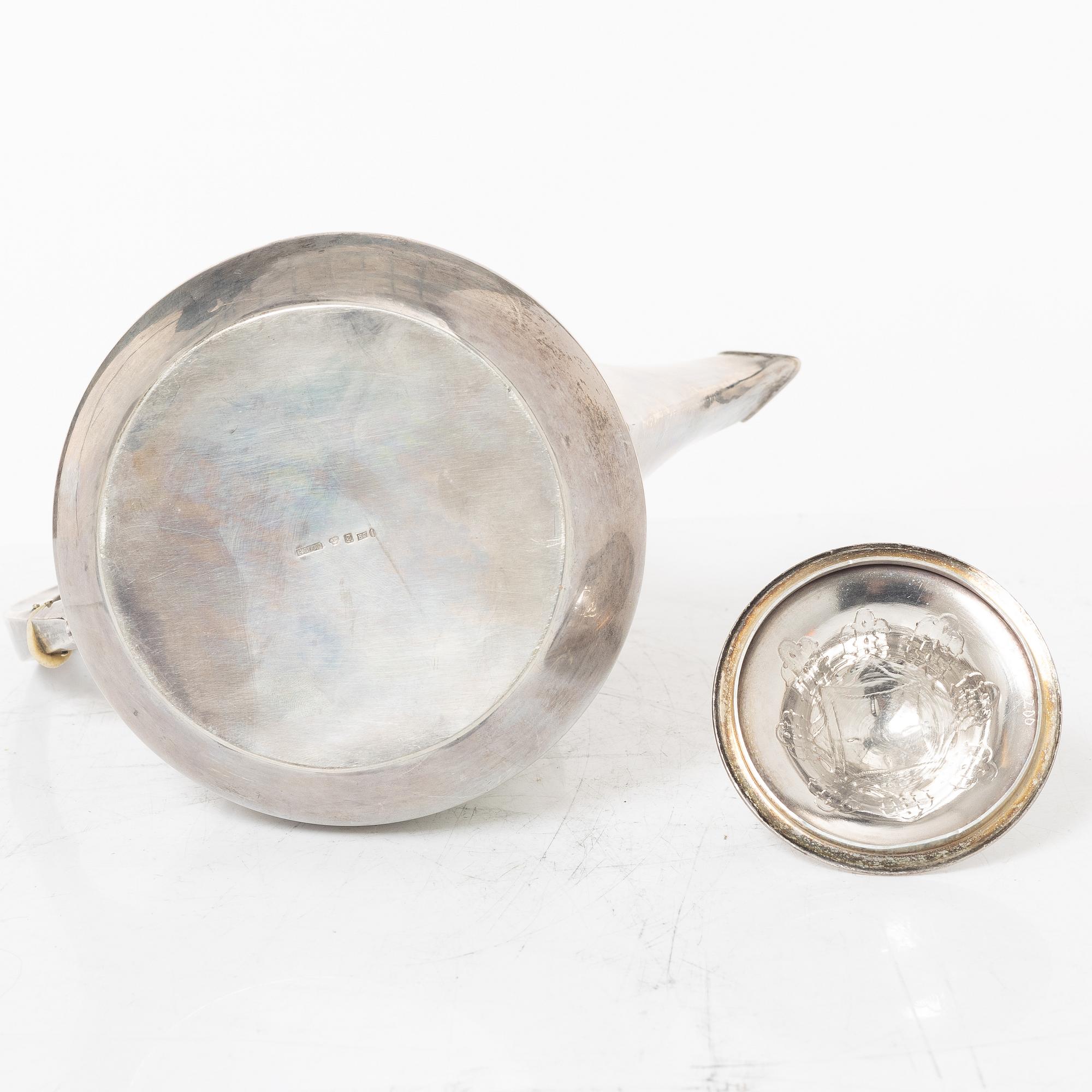 Coffee service, 3 pieces, silver, Art Nouveau, Anna Ohlsson & Co Östersund, 1910.