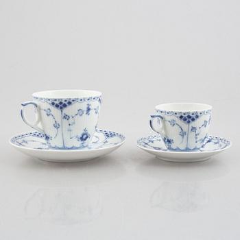 Royal Copenhagen, 27 pieces of a "Blue Fluted" porcelain service, Denmark.