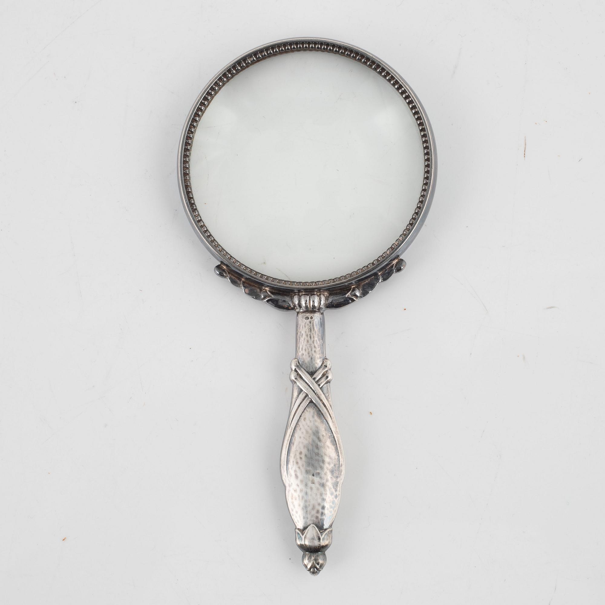 Georg Jensen, förstoringsglas, sterlingsilver, Köpenhamn, efter 1945.