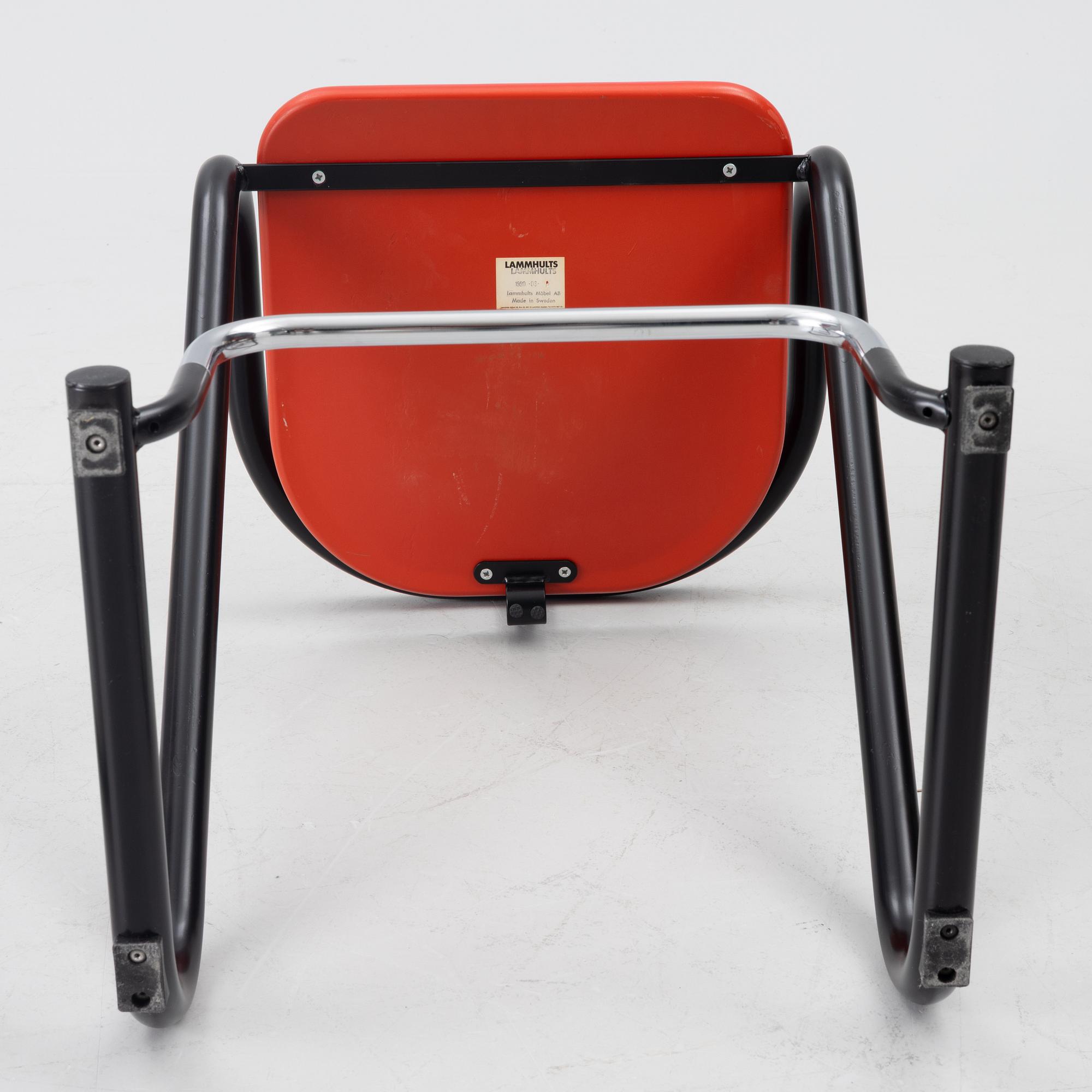 Börge Lindau & Bo Lindekrantz, barstolar, 4 st, "S70-3", Lammhults Möbel AB, 1990.