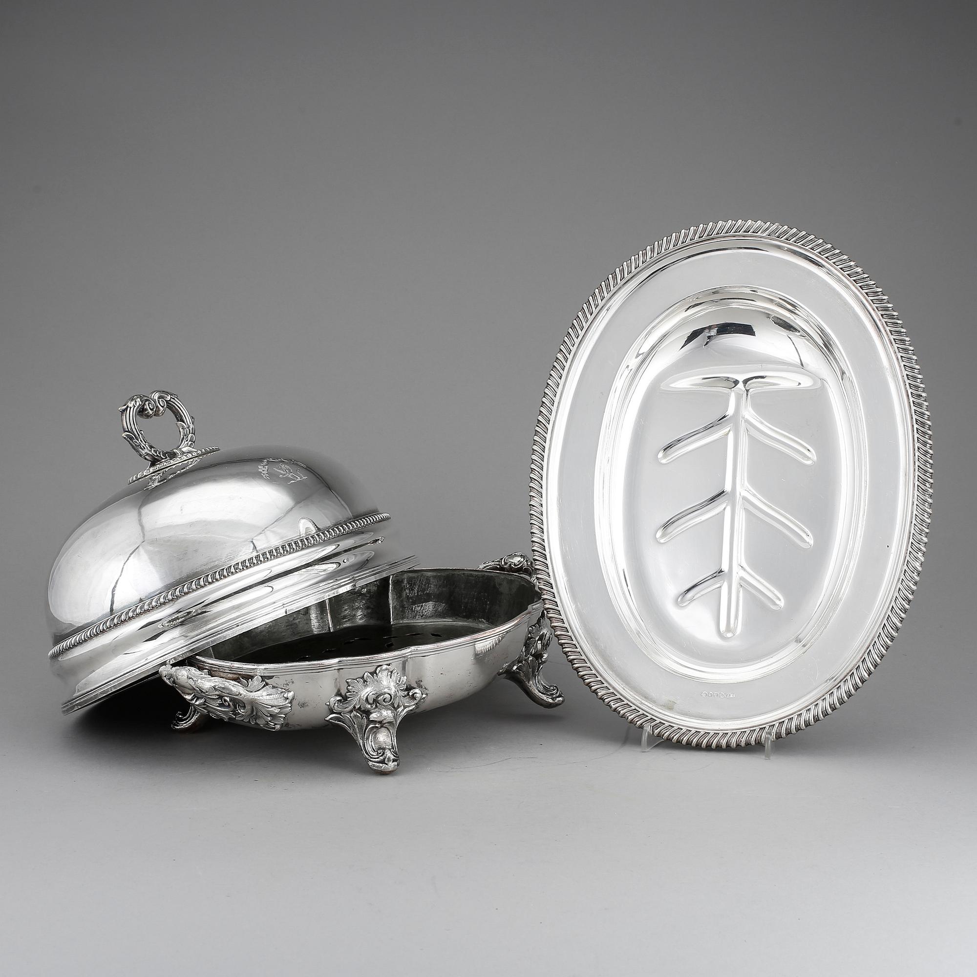 STEKHUV med FAT och STÄLL, pläter, bl.a England, 1900-tal.