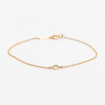 Tiffany & Co, Elsa Peretti, armband, "Diamonds by the Yard", 18K guld med en diamant ca 0.08 ct.