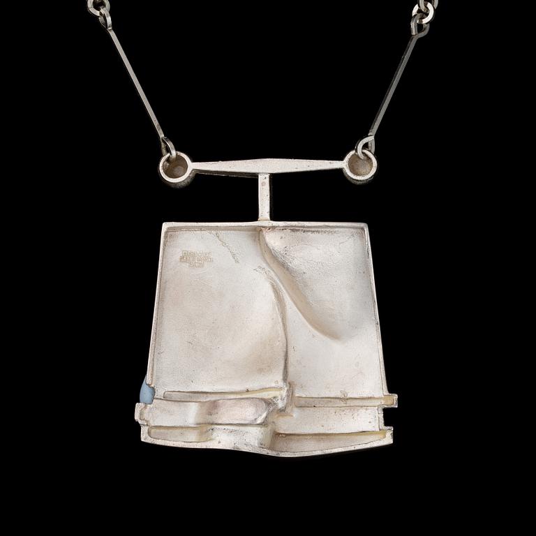 BJÖRN WECKSTRÖM, A PENDANT O2X, sterling silver, Lapponia 1974.