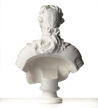 JOHAN TOBIAS SERGEL, after. A plaster bust of King Gustav III. 20th Century.