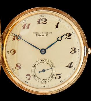 FICKUR, 14 k guld, savonett. Totalt ca 63g.