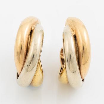 Cartier örhängen, "Trinity" 18K guld i tre färger.