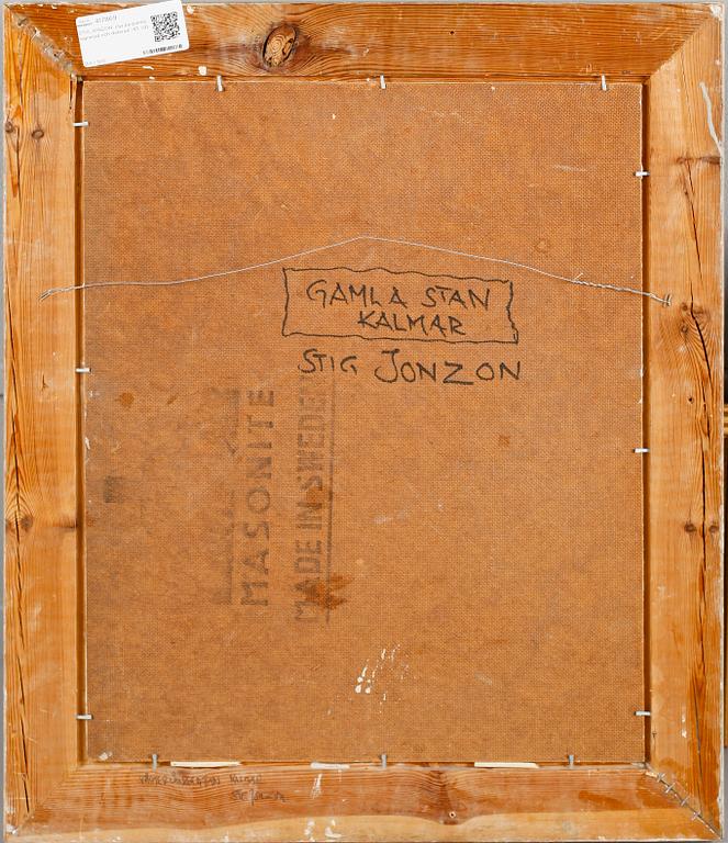 STIG JONZON, olja på pannå, signerad och daterad -43.