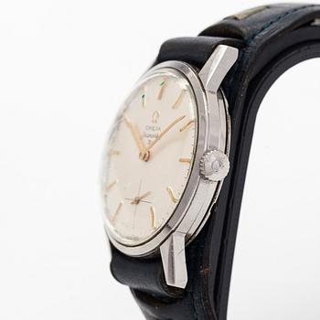 Omega, Seamaster 30, wristwatch, stainless steel, manual, plastic crystal, c. 1962.