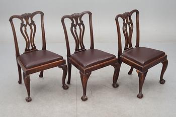 STOLAR, 6 st. Chippendalestil, 1800-tal.