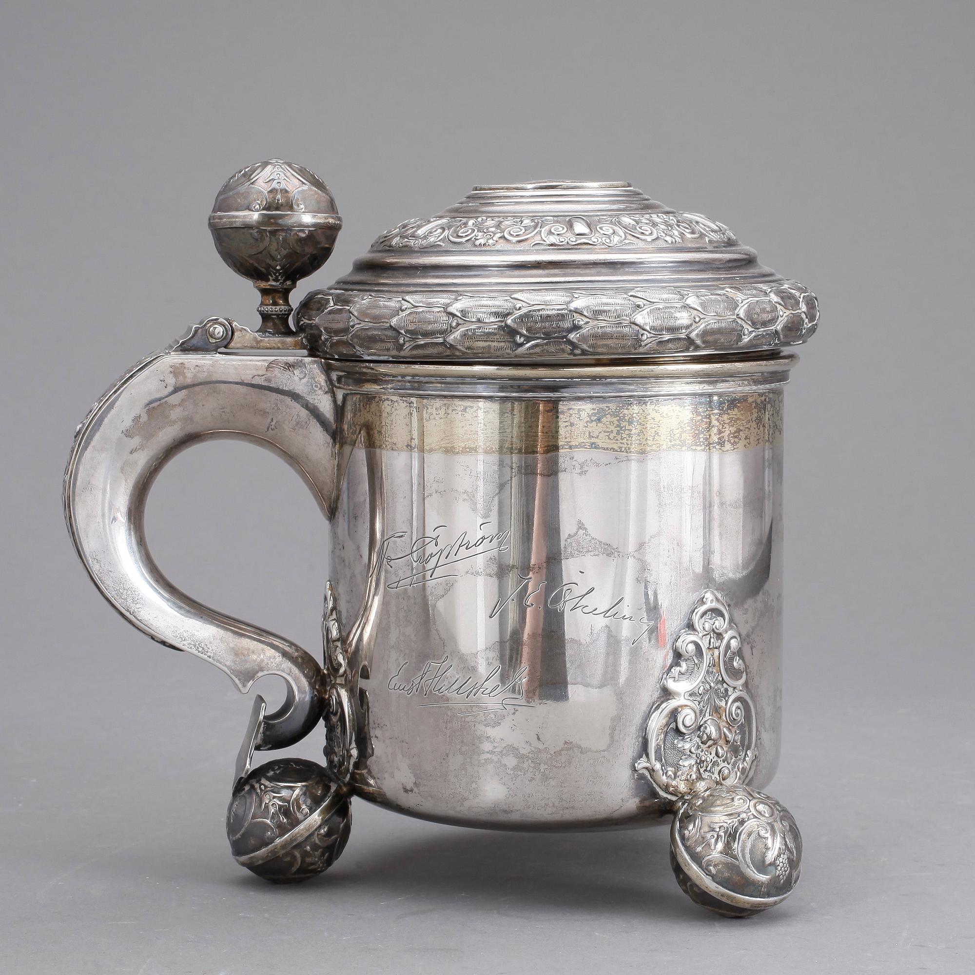 STOP, silver, C G Hallberg, Stockholm, 1944, vikt ca 597 gram.