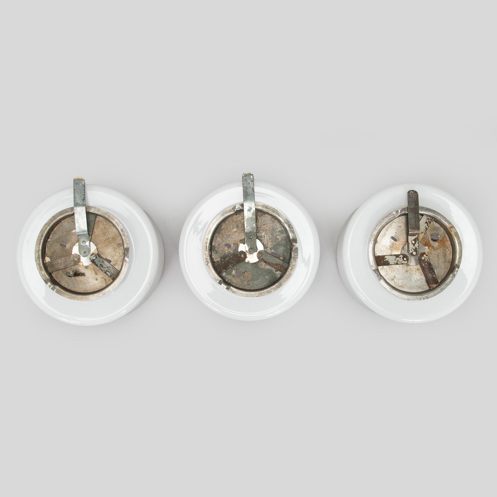 Paavo Tynell, A set of three mid 20th century ceiling lights 'A2-7' for Idman.