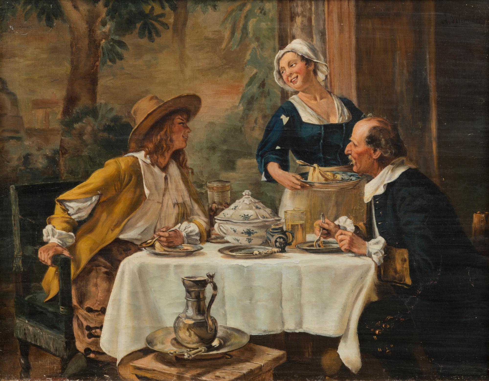 ALBERT FRIEDRICH SCHRÖDER, olja på duk, signerad.