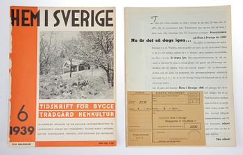 PARTI TIDSKRIFTER, ca 100 st, "Hem i Sverige", 1930-1950-tal.