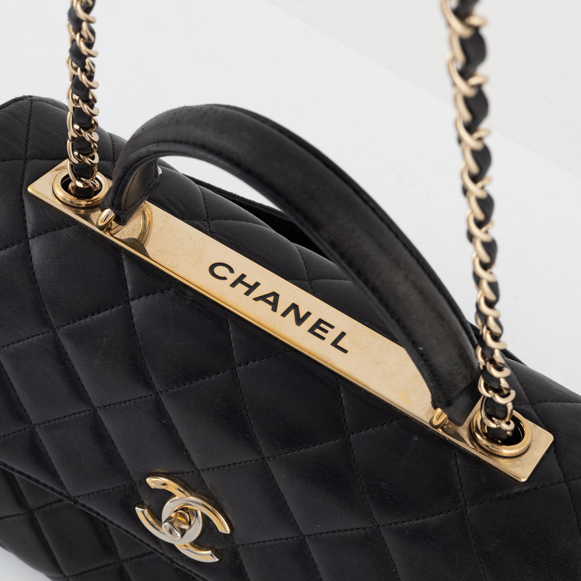 Chanel top handle flap bag 2018 online