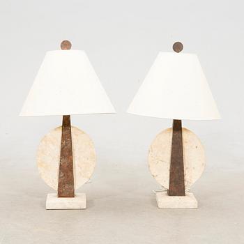 Table lamps, a pair, USA, late 20th century.