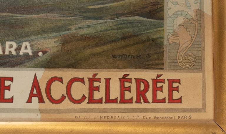 Albert Sebille, litografisk affisch, Ste. Gle. d'Impression, Paris, Frankrike, omkring 1910.