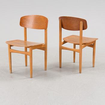 A set of six of model 122 chairs by Børge Mogensen, Denmark.