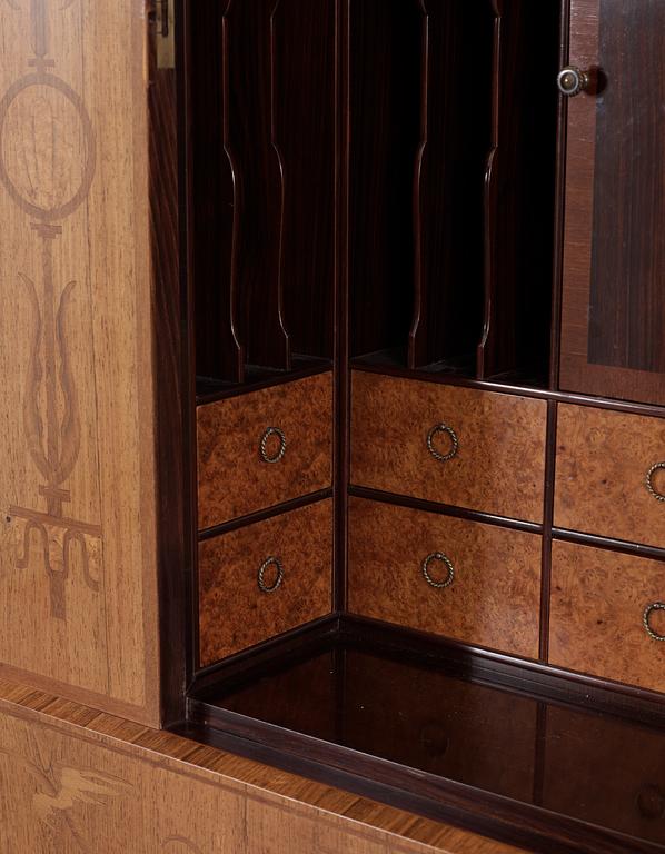 OSCAR NILSSON, praktskåp, Wickman & Nybergs Möblerings- och Snickeriverkstad, Stockholm 1926.