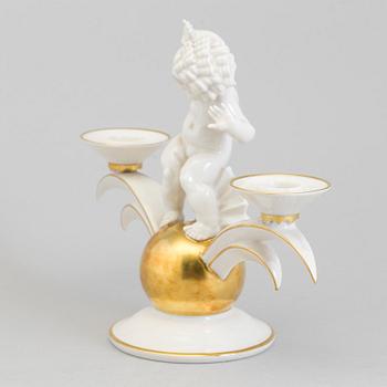 KARL TUTTER, kandelaber, porslin, Hutschenreuther, Tyskland.