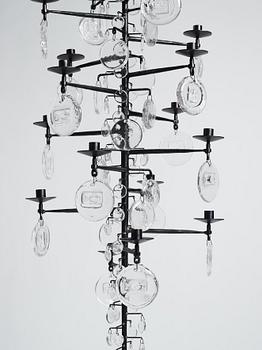 Erik Höglund, a sixteen light chandelier, Boda, Sweden 1960-1970s.