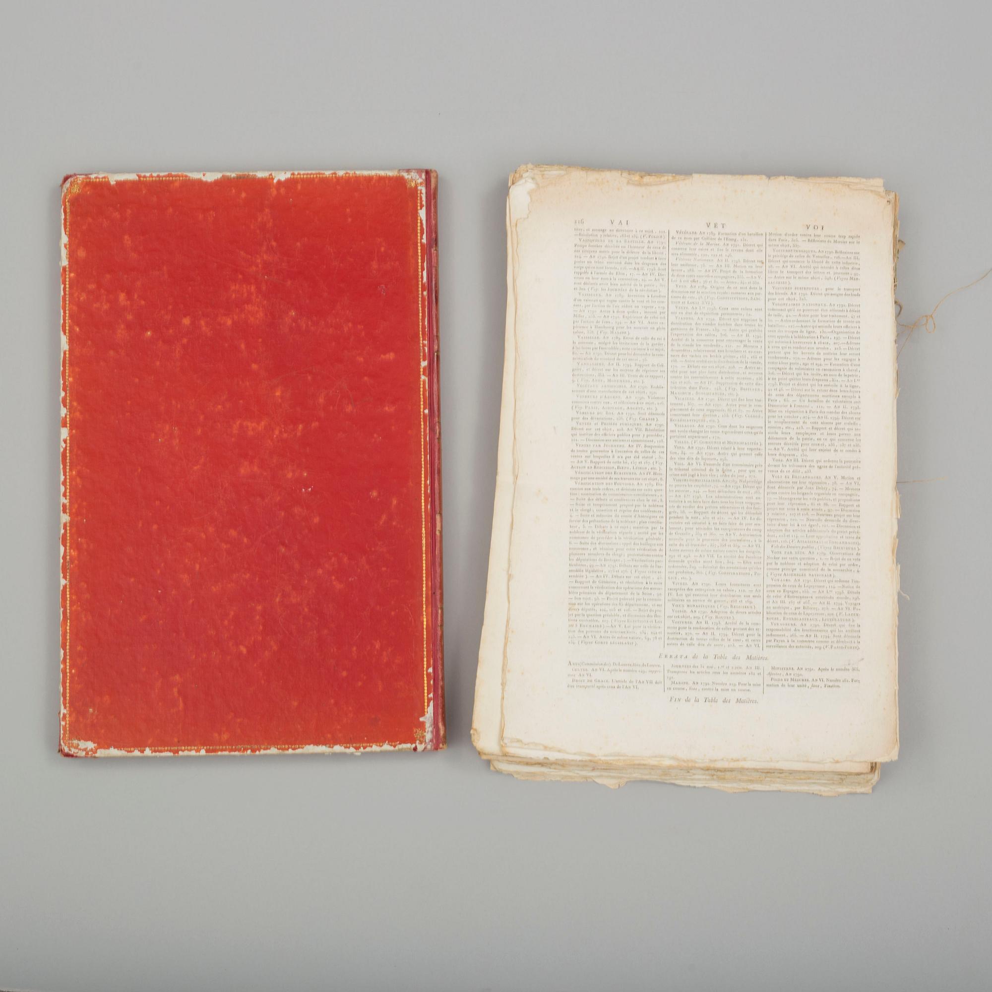 BÖCKER, två volymer med anknytning till Franska revolutionen (innehåller bl. a. ett porträtt av Bernadotte).