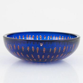 Sven Palmqvist, a 'Ravenna glass bowl, Orrefors, signed and dated 1986.