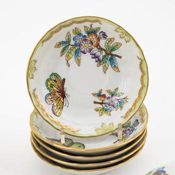 Kaffeservis, 9 delar, porslin, "Queen Victoria", Herend, Ungern.