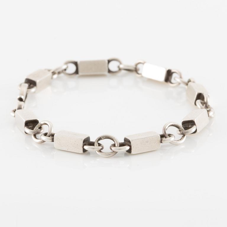 Armband, silver, stavlänkar.